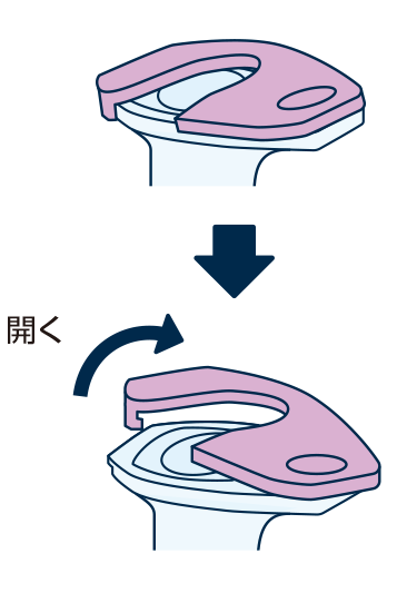 固定用ストッパーを開きます。